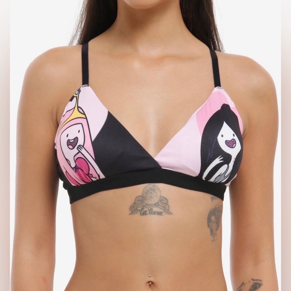 NWT ADVENTURE TIME Bralette/Bikini Top Sz XL Marceline & Princess Bubblegum